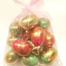 Easter Egg Ornaments, Gold foiled easter egg foam hanging ornaments 12 piece