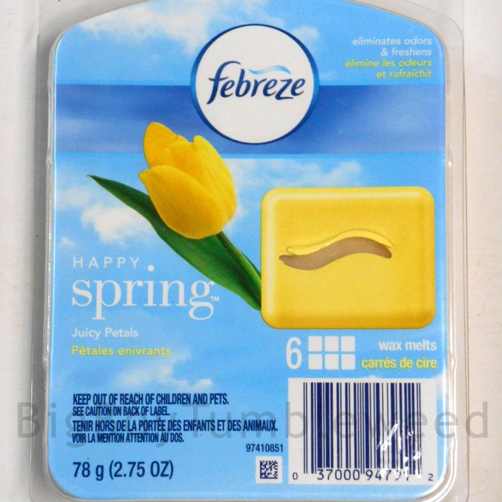 Febreze Happy Spring Juicy Petals scent wax candle melts tarts for