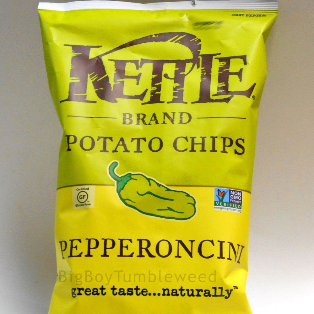 KETTLE Brand Potato Chips Pepperoncini pepper hot spicy snack 8.5 oz