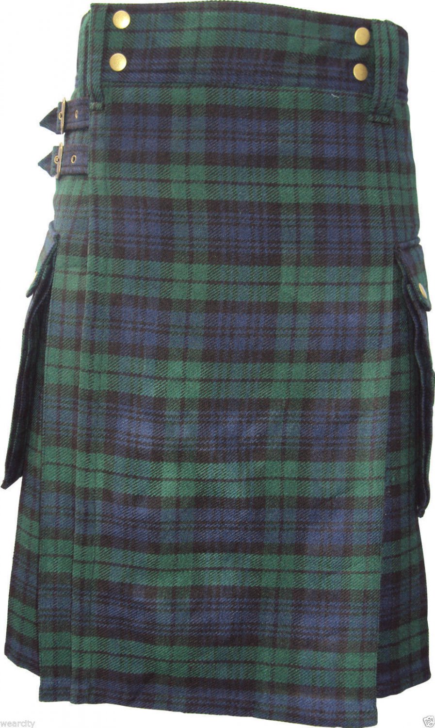 60 Inches Size Scottish Highland Wears Active Men Modern Pocket Blackwatch Tartan Prime Kilts