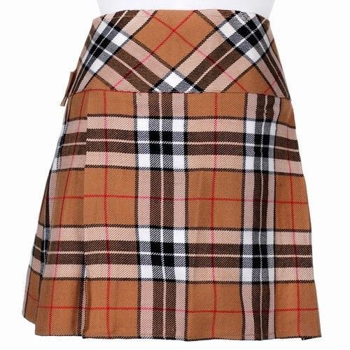 28 Size New Ladies Thomson Camel Tartan Scottish Mini Billie Kilt Mod Skirt