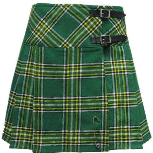 42 Size New Ladies Irish National Tartan Scottish Mini Billie Kilt Mod Skirt