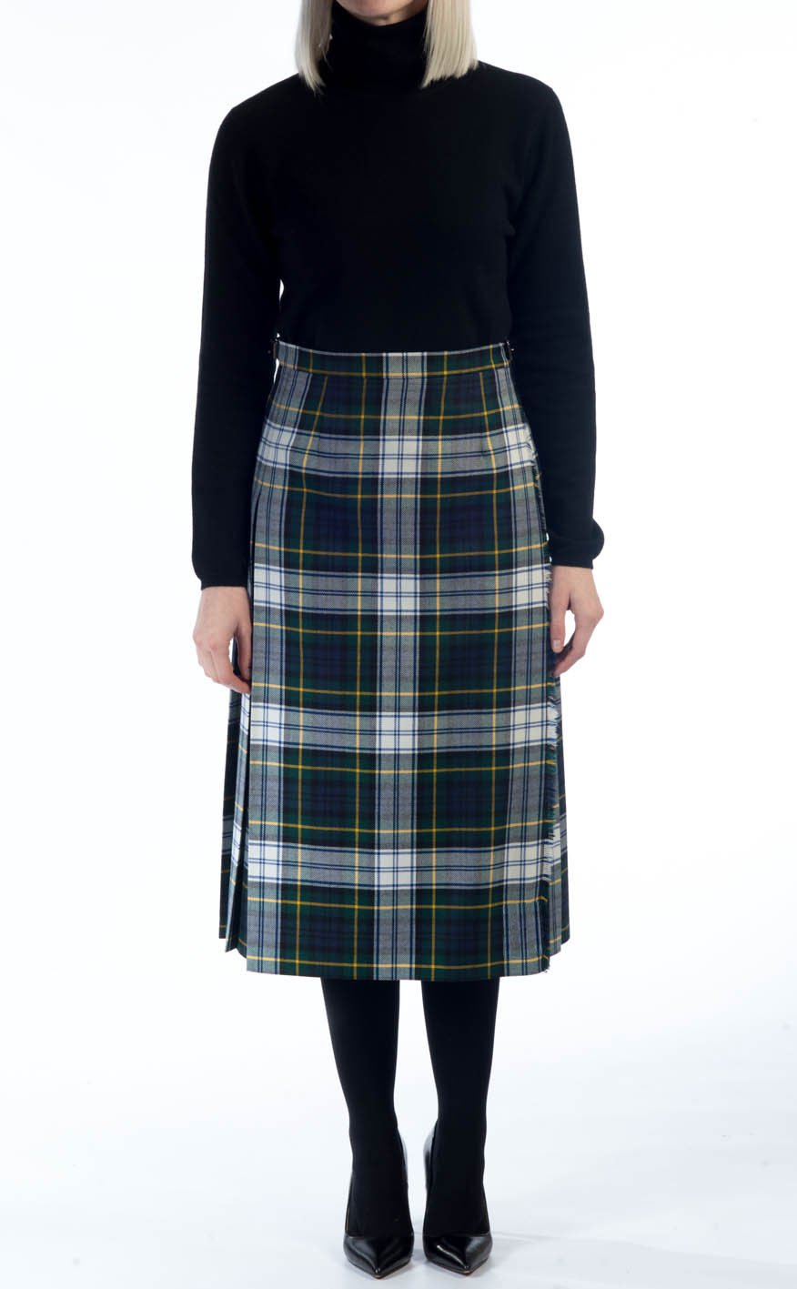 36 Waist New Dress Gordon Ladies Billie Pleated Kilt Knee Length Skirt in Dress Gordon Tartan