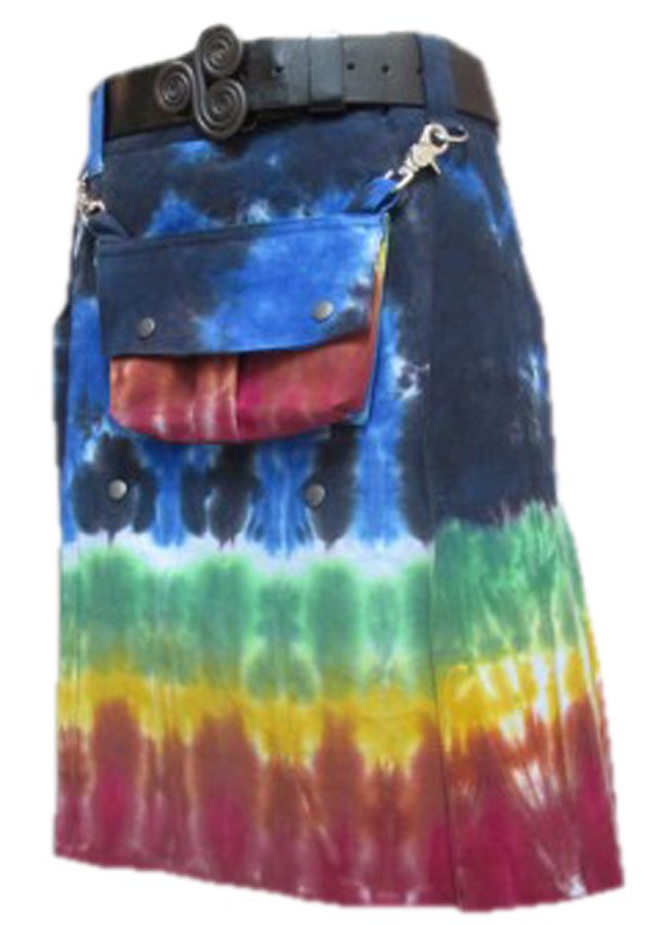 Multi Color Cotton Utility Kilt, 38 Size Front Cotton Sporran Tactical Duty Utility Kilt