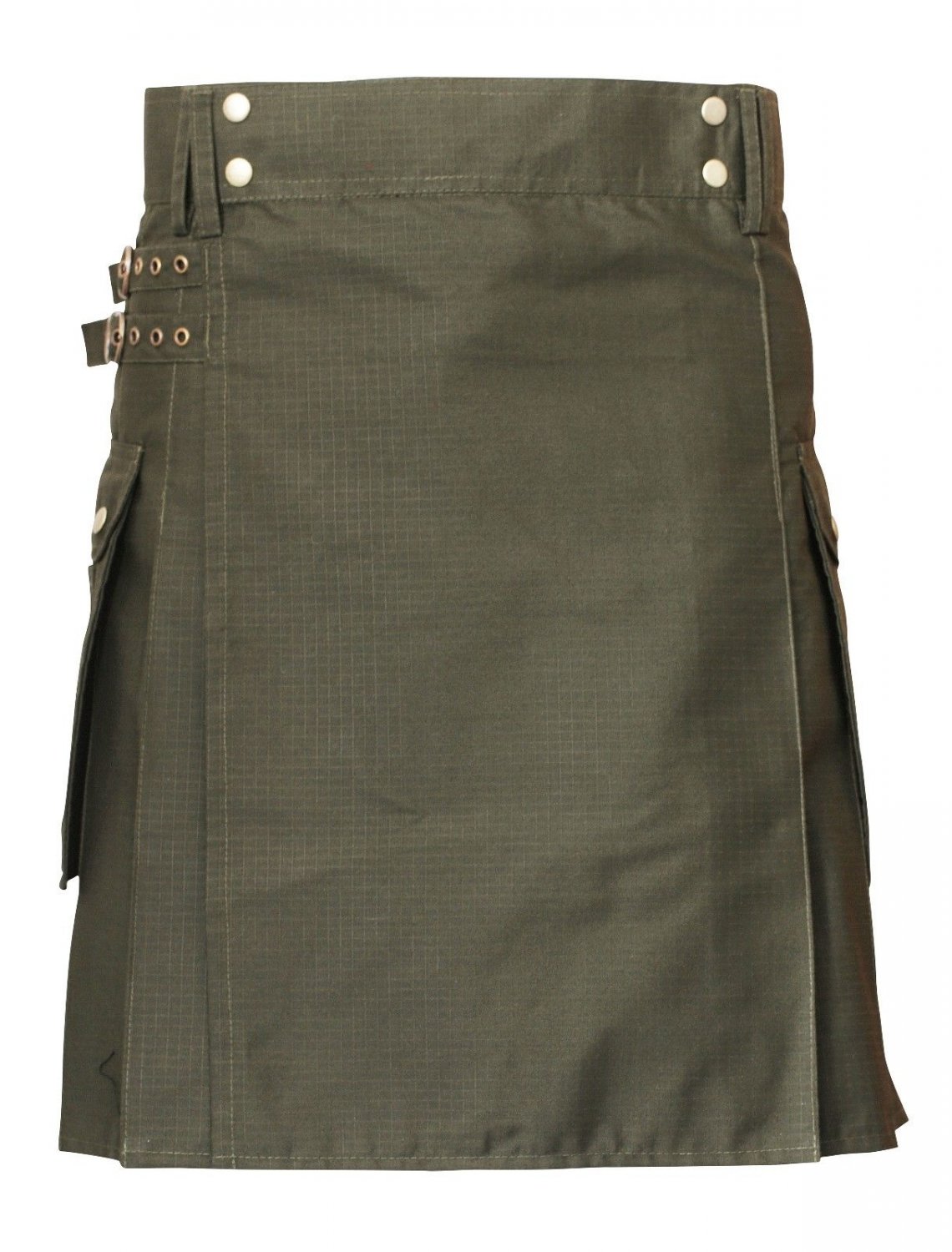 30 Size Traditional Scottish Utility Heavy Rip Stop Cotton Kilt Olive Green Cotton Deluxe Kilt