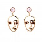 2017 new creative fashion jewelry earrings long earrings girls smiling face Pearl Earrings