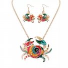 Fashion necklace set oil crab Pearl Necklace Earrings Set, two piece set