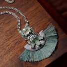 Vintage Retro fan handmade jewelry zinc alloy long sweater chain