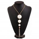 Simple fashion large pearl pendant necklace pendant chain long sweater dress accessories