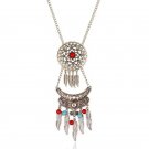 Fashion women sweater chain necklace tassel retro new leaves