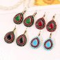Imitated RUBY EARRINGS Europe retro Earrings Bohemia folk style earrings