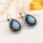 Imitated RUBY EARRINGS Europe retro Earrings Bohemia folk style earrings