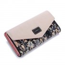 Pastoral style long seventy percent off ladies hand bag ,A rhombus color wallet, a hasp Purse