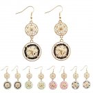 2017 new hollow beads Europe Bohemia style earrings disc