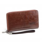 Men's hand bag purse male long oil wax large capacity LEATHER WALLET business man bag