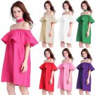 The spring and summer of 2017 and flounced skirt a shoulder