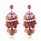 Retro Bohemia handmade tassels, gold coins, earrings, jewelry