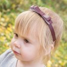New parent-child ladies sweet children headdress headband bow belt leather
