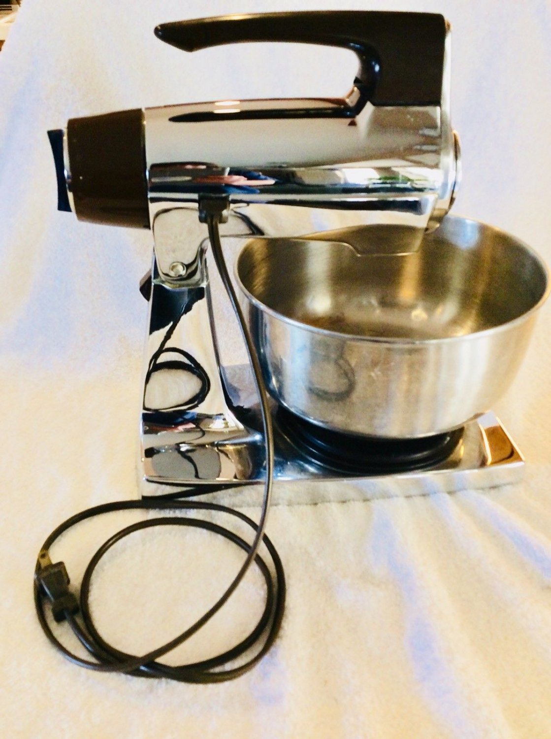 Vintage Sunbeam Mixmaster Mixer Chrome MCM 1960s Kitchen Small Appliance