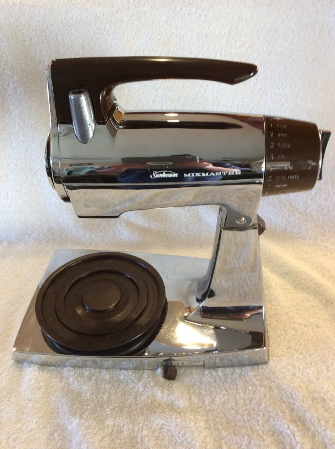 Vintage Sunbeam Mixmaster Mixer Chrome MCM 1960s Kitchen Small Appliance