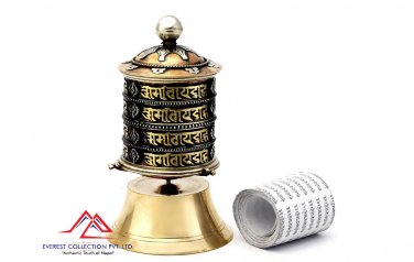 6.25 Inch Tibetan Prayer Wheel-4 line mantra prayer wheel, Om mane padme hum,dharma wheel