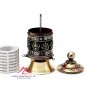 Table Top Copper Brass Tibetan Buddhist 8 Lucky Symbols Prayer Wheel,Dharma wheel