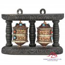 Buddhism Prayer Wheel with Tibetan Buddhist Mantra Home Décor 6.75 Inch