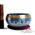 5"Tibetan Buddhist Singing-Color singing bowl, om mani padme hum mantra