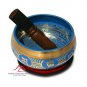 5"Tibetan Buddhist Singing-Color singing bowl, om mani padme hum mantra