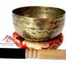 Hand Hammered Tibetan Meditation Singing Bowl 6 Inches - Thadobati signign bowl