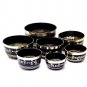 Chakra Healing Tibetan Singing Bowl Sets 7 Sets of Meditation Bowls From Nepal (Black painted)