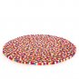 150 cm Diameter multi colored felt ball rug- Handmade in Nepal