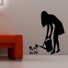 Women watering flowers Large 29x38(inch)