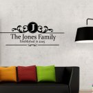 Family name tag with established in and Initial Badge Large 18x20(inch)