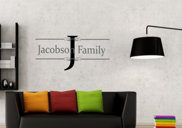 Family name tag with middle initial Small 11x13(inch)