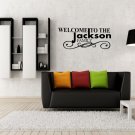 Custom welcome to 'family name' family wall tag Small 13x8(inch)