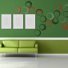 Coloured circle wall decoration