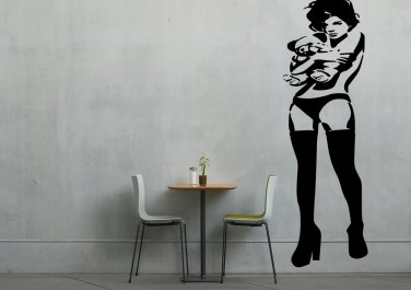 Banksy Girl with Crying Bear X-Large 23x53(inch)