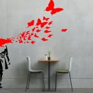 Banksy Girl Shooting Herself Into Butterflies X-Large