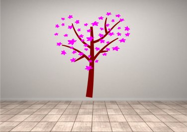 Tree With Leaf or Flower Love Heart Medium