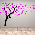 Tree With Owl Blowing in Wind Medium