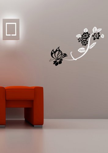 Butterfly leading floral swirl Large 30x20(inch)