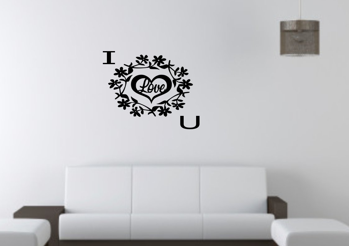 I Love You in floral reef Large 23x23(inch)