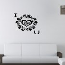 I Love You in floral reef Large 23x23(inch)
