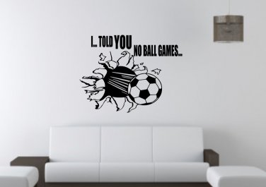 No Ball Games Ball through wall or window Small 15x15(inch)