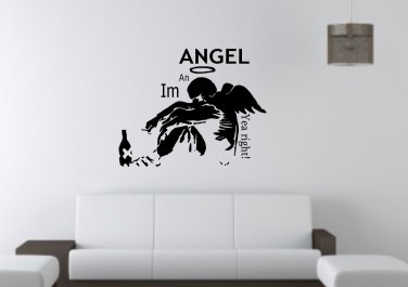 I'm an angel, yea right! Large 23x23(inch)