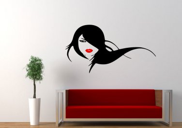 Women flowing hair red lips Small 20x16(inch)
