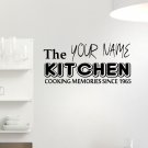The 'your name' Kitchen Cooking Memories Since 'date' Small 18x12(inch)