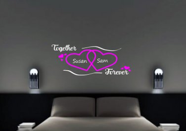 Together forever with custom names Small 20x15(inch)
