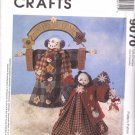 McCall's Sewing Pattern 9070 Wintery Welcome Fabric Snowman and Snow-Woman Uncut and Unused